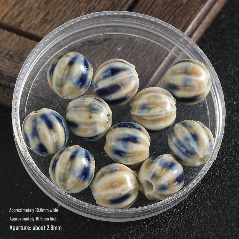 DIY Flower Glaze Watermelon Ceramic Beads – Loose Porcelain Beads for Jewelry, Clothing Accessories, Bracelet & Necklace Crafts