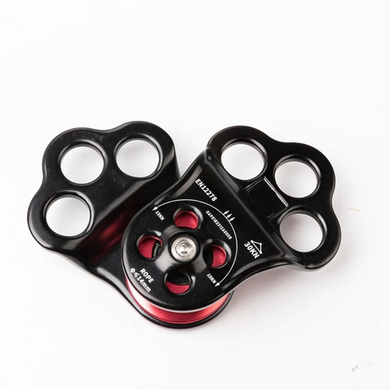 Double Bearing Pulley System Climbing Pulley for Childrens Ziplines Climbing Activity Ensuring Smooth Operations