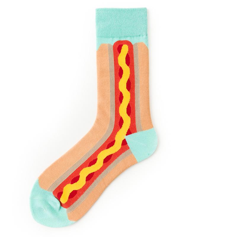 Hundreds Fashion Personality Cotton Socks Unisex Men Happy Street Skateboard Fruits Harajuku Gift Funny Boys Male Dress Sox