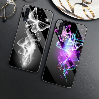 Hayvan Kelebek Kılıf Samsung Galaxy A71 A72 A70 A73 A53 A13 5g A03 A22 A21s A03 Çekirdek A42 A52 Lüks Cam Kapak Coque