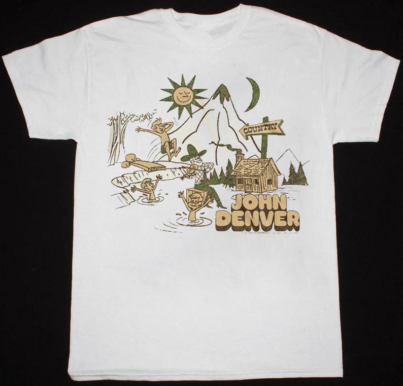 John Denver Country Lake Vtg Tee Shirt Men Women All Size S to 5XL Unisex T-Shirt S