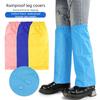 Outdoor Travel Waterproof Leg Cover Rainproof Stain Proof Leg Cover Elastic Buckle Design Riding Shoe Cover for Adult Student
