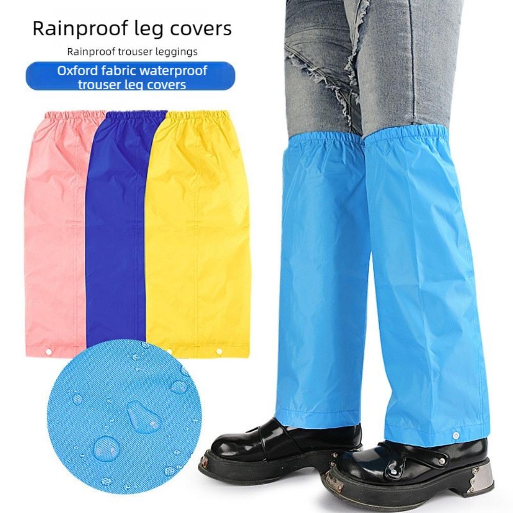 Outdoor Travel Waterproof Leg Cover Rainproof Stain Proof Leg Cover Elastic Buckle Design Riding Shoe Cover for Adult Student