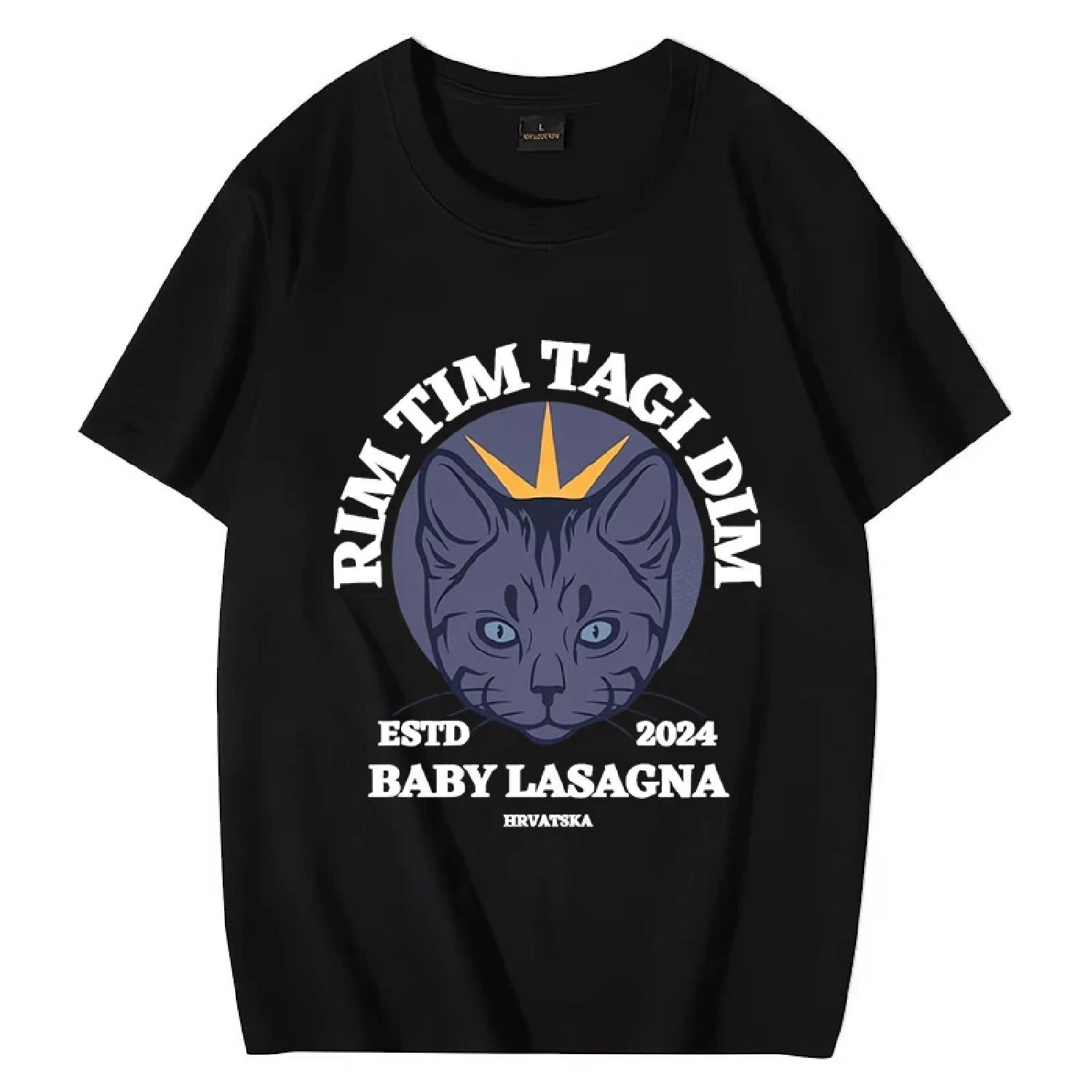 Смешные коты Графика принт Футболка 2024 Мужчины Женщины Конкурс песни Евровидение Свободные короткий рукав Топы Горячая распродажа Чистый хлопок Унисекс Футболки XXXXXL разноцветный