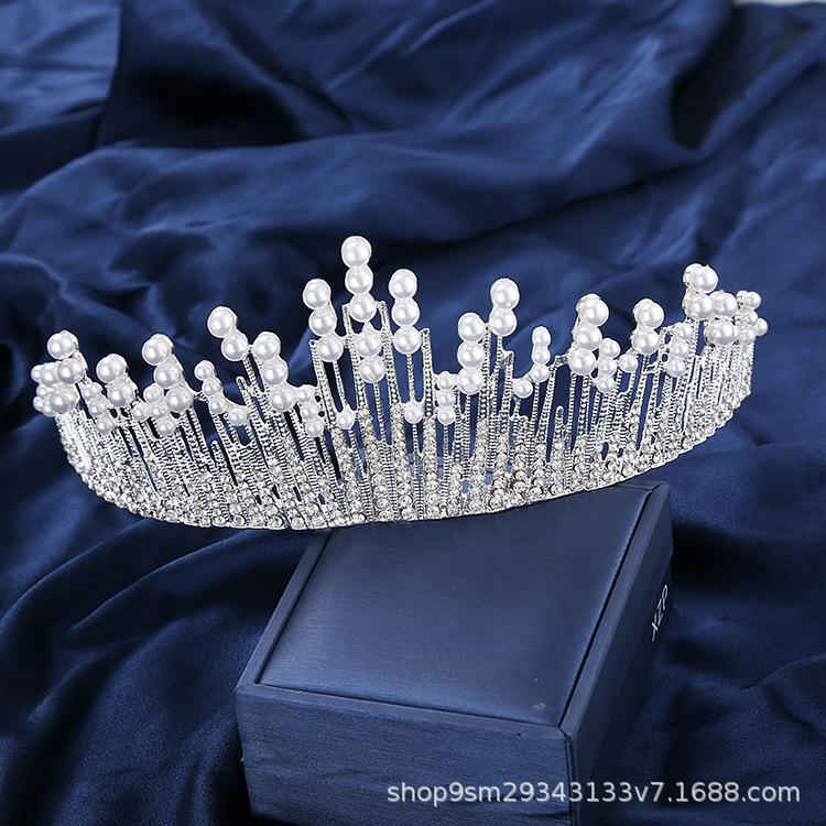 

Новая детская Корона из сплава с жемчужной короной, свадебное платье, прическа, повязка на голову, ужин, представление