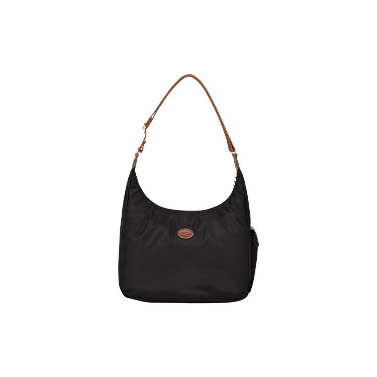 Longchamp Le Pliage 28 Adjustable Shoulder Strap Foldable Canvas Crescent Underarm Half Moon Canvas Crossbody Shoulder Bag Women bags Black 2450089001