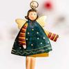 16/20PCs Christmas Tree Ornaments Creative Wooden Dancing Angels Christmas Atmosphere Home Decoration Props