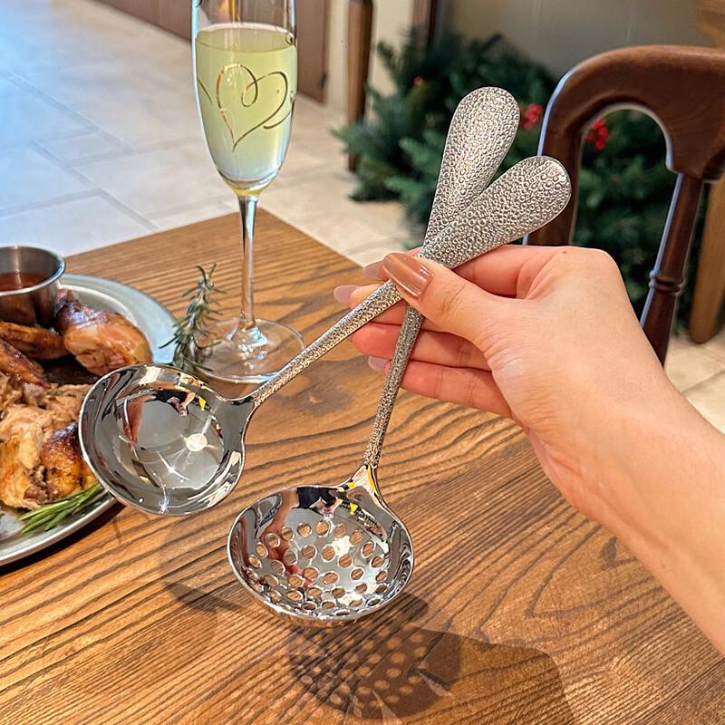 ZISIZ Blasen-Griffschale Servierlöffel-Set