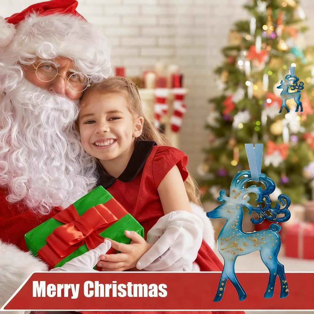 Vánoční akrylová vánoční ozdoba, Krásný modrý klidný tvar, Speciální vánoční ozdoby, Vhodné jako dárky pro přátele a spolužáky