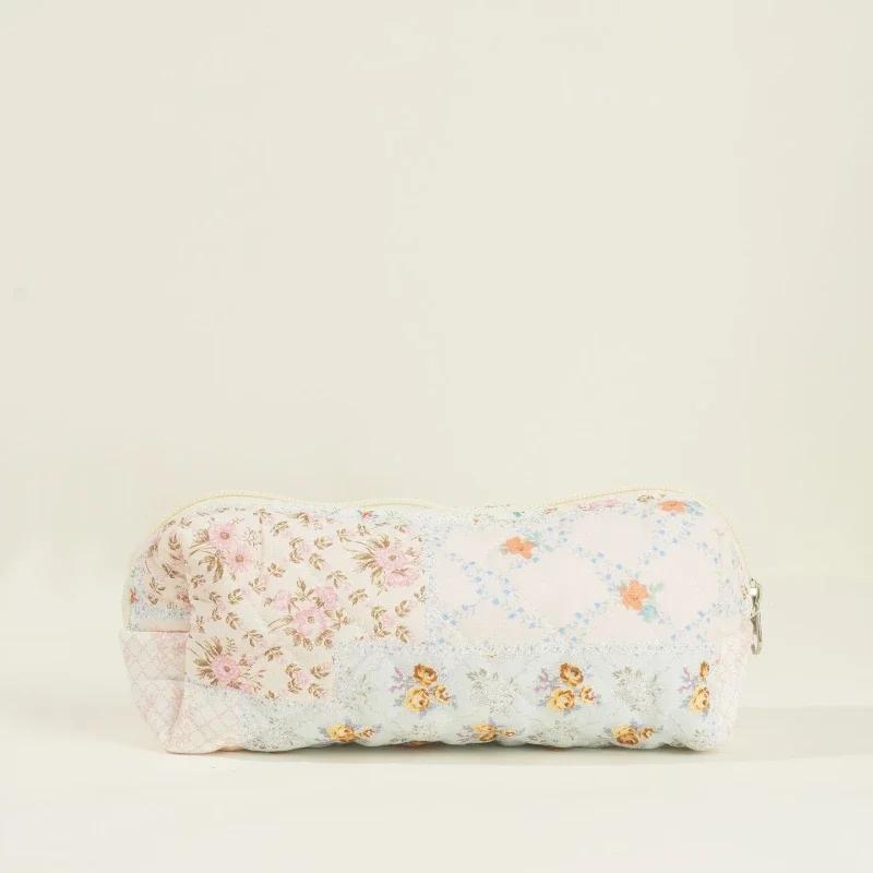 1pc Large Travel Multicolored Plaid Makeup Storage Bag Girls Brush Cosmetic Pouch Bag School Supplies Checkered Pencil Bag