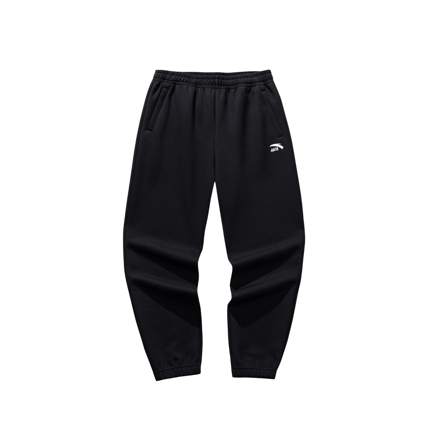 

Anta Мужские длинные брюки серии Lifestyle 2025 Осень Трикотажные спортивные брюки Мужские низы Базовый черный 952538306-1 M