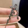 Sophisticated Green Snake Wrap Earrings Eye Catching Crosses Ear Cuff Adornment Fashion Jewelry for Fashion Individuals