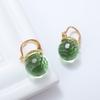 Silver-Plated Hand-Carved Pattern Circle Dangle Earrings for Women Retro Exaggerated Hypoallergenic Earrings Fashion Jewelry