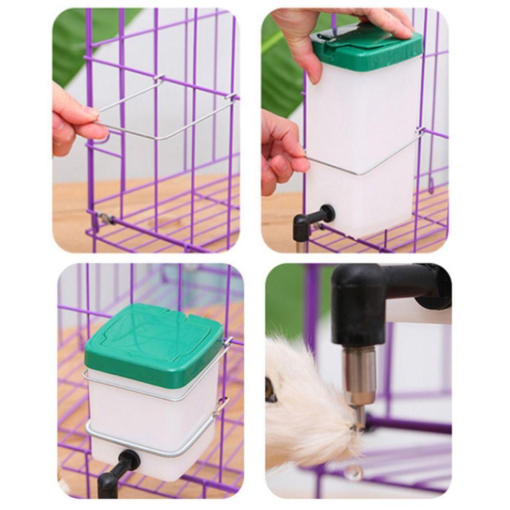 Automatic Rabbit Water Dispenser Plastic Pet Head Pipe Fountain Pet Hanging Feeder  For Pet Cage