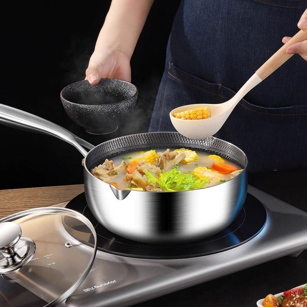 Versatile Fryer Pan Japanese Style Saucepan Kitchen Utensils Milk Pot  Home