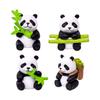 8 st Panda Tårttoppar Miniatyr Djurfigurer för Festdekorationer och DIY Trädgård Krukväxt Hantverk Ornament