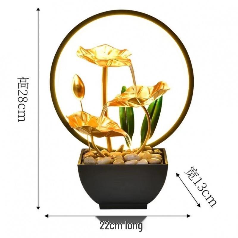 Cross-Border Iron Art Water Fountain Desktop Ornament - Creative Home Decoration