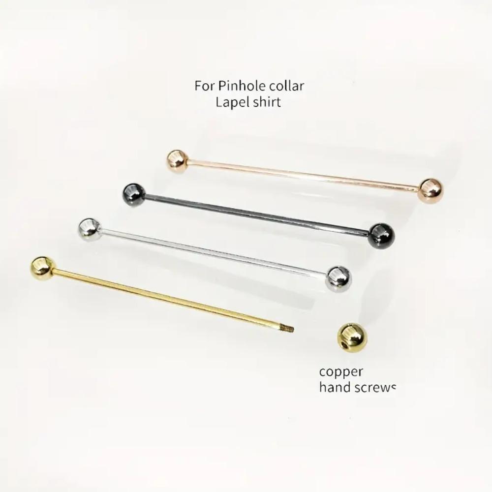 3pcs Copper Metal Tie Pin Luxury Men Necktie Buckle Creative Collar Button Men Accessories