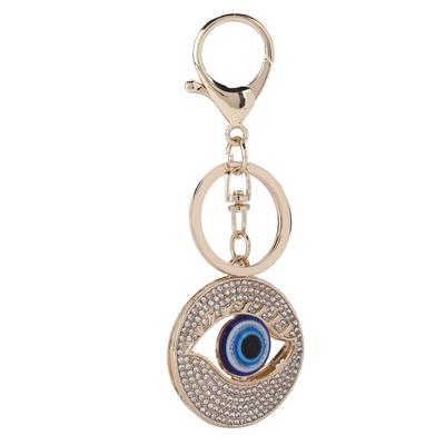 Rhinestone Anahtarlık Moda Takı Çanta Cüzdan Aksesuarları Mavi Türk Nazar Boncuğu Kolye ile