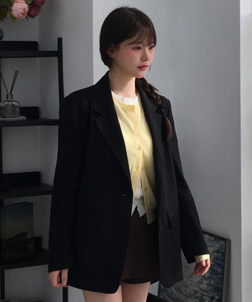 MIND BRIDGE WOMEN [W] Oversized Single Two-Button Blazer - 3 Colors