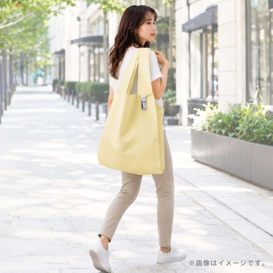 [MOTTERU] Kururito Big Daily Bag (Beige) | Eco Bag Tote Bag 24L Folding Cloth Cute Outdoor Gift