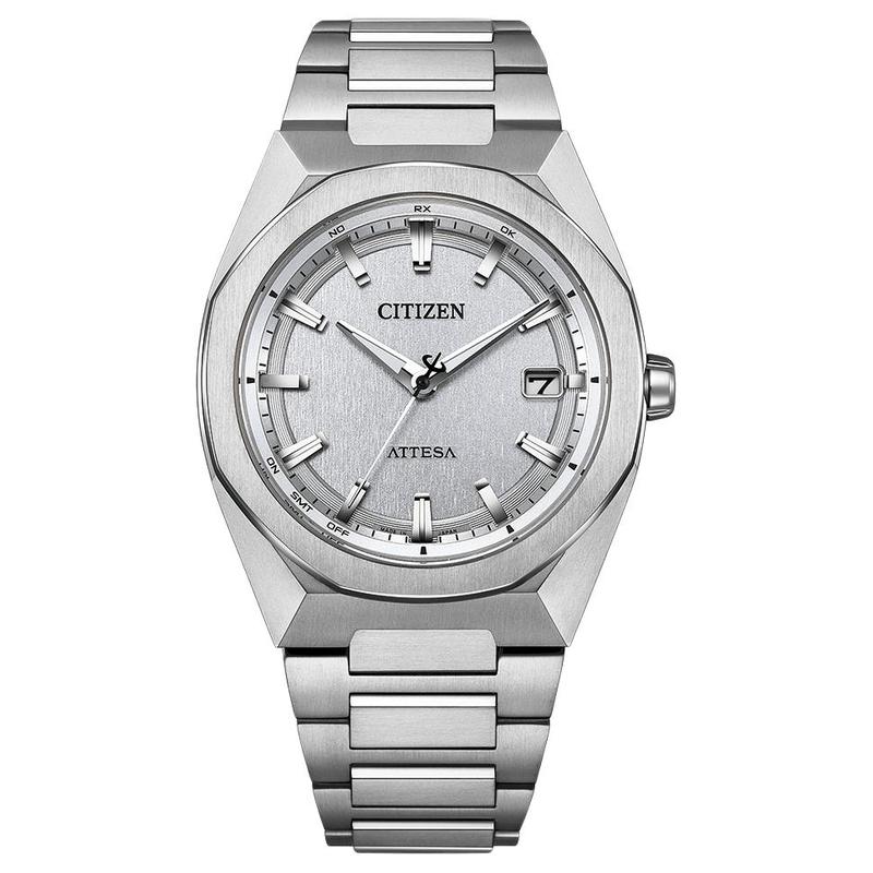 

CITIZEN Attesa Series 100 Meters Waterproof Calendar Perpetual Calendar World Time Solar Quartz Super Titanium Strap 39mm Uniform for Men a CB3040-56H синій