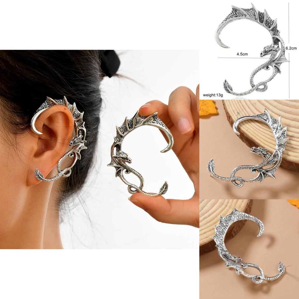 Retro Alloy Dragon Ear Hooks For Men Women Gothic Punk Fashion