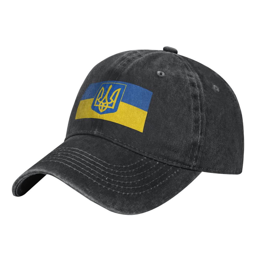 Ukraine Flagge Baseballkappe Vintage Used Washed Kopfbedeckung Unisex Stil Outdoor Sommer Verstellbare Passform Kappen Hut