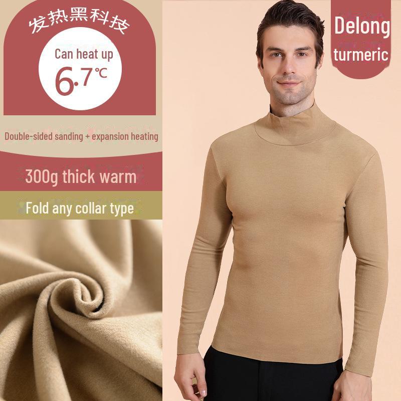 

Мужская терморубашка с высоким воротником и длинным рукавом, двухсторонняя, с начесом L (100-120 jin)