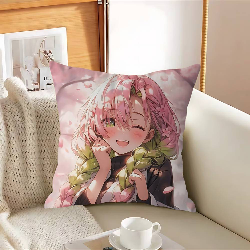 DemonS Slayer KanrojiS Mitsuri Pillow Case Removable Washable Cushion Cover – All-Season Soft Linen