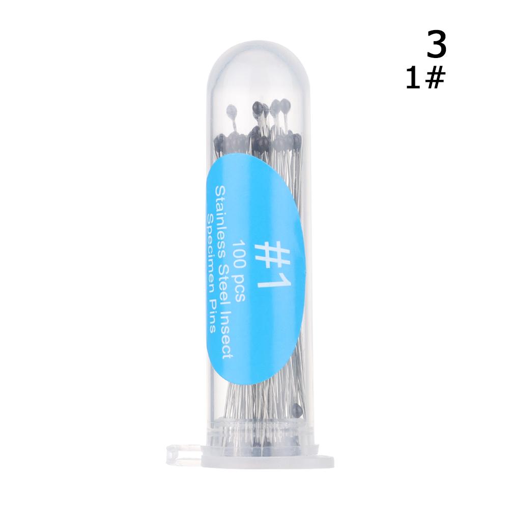 100Pcs High Hardness Entomology Education Pin Specimen Pins Needle Insect Dissections Supplies