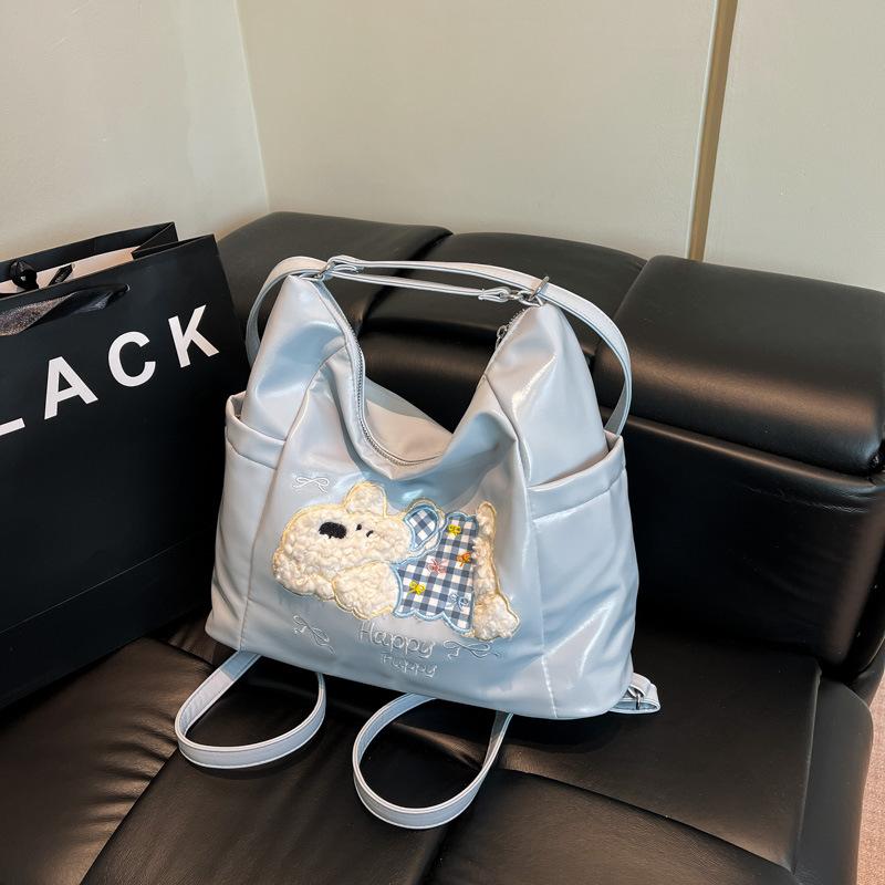 Casual Commuting Tote Bag Large-capacity Street Trend Single-shoulder Double-back Multi-purpose Bag