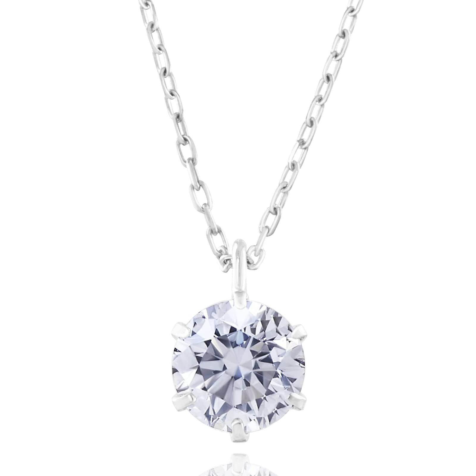 

Legan Single Natural PT Made in Japan [LEGAN] Necklace, 0.2ct Diamond, Platinum, 6-Prong, Women s, платиновий
