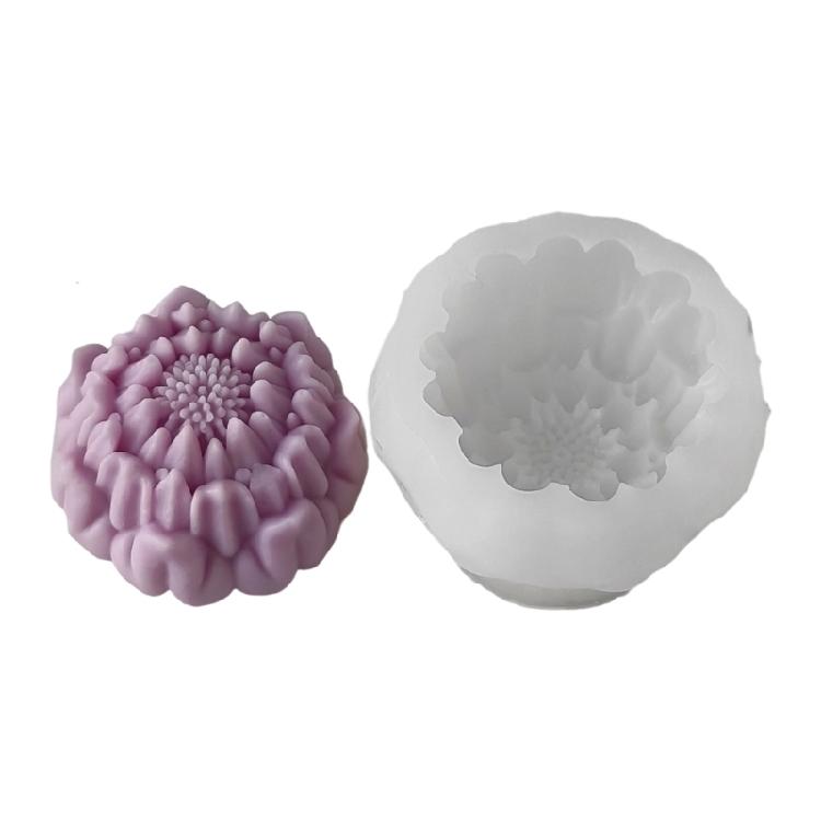 Candle Home Decors Silicone Molds Realistic Flower Display Charm Silicone Mold For Unique Candle And Soap Designs