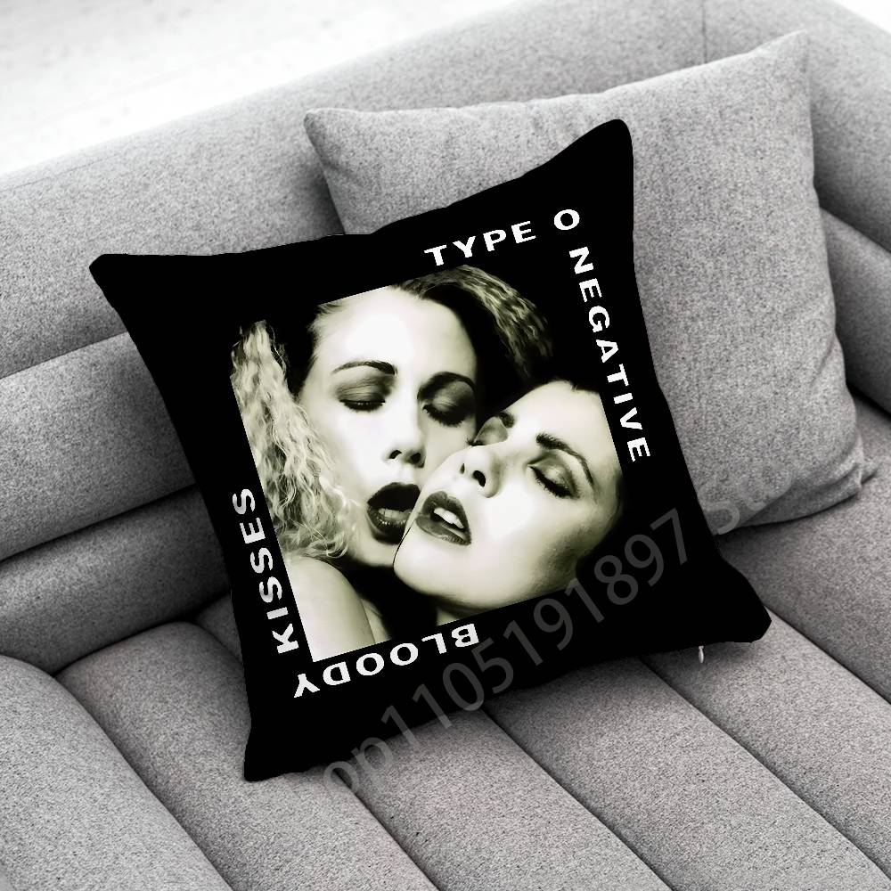 P-Peter Steele T-Type O Negative Bloody Kisses Throw Pillow Case For 45*45Cm 40Cm 55Cm 50Cm 30Cm Square Car Pillowcase Shell