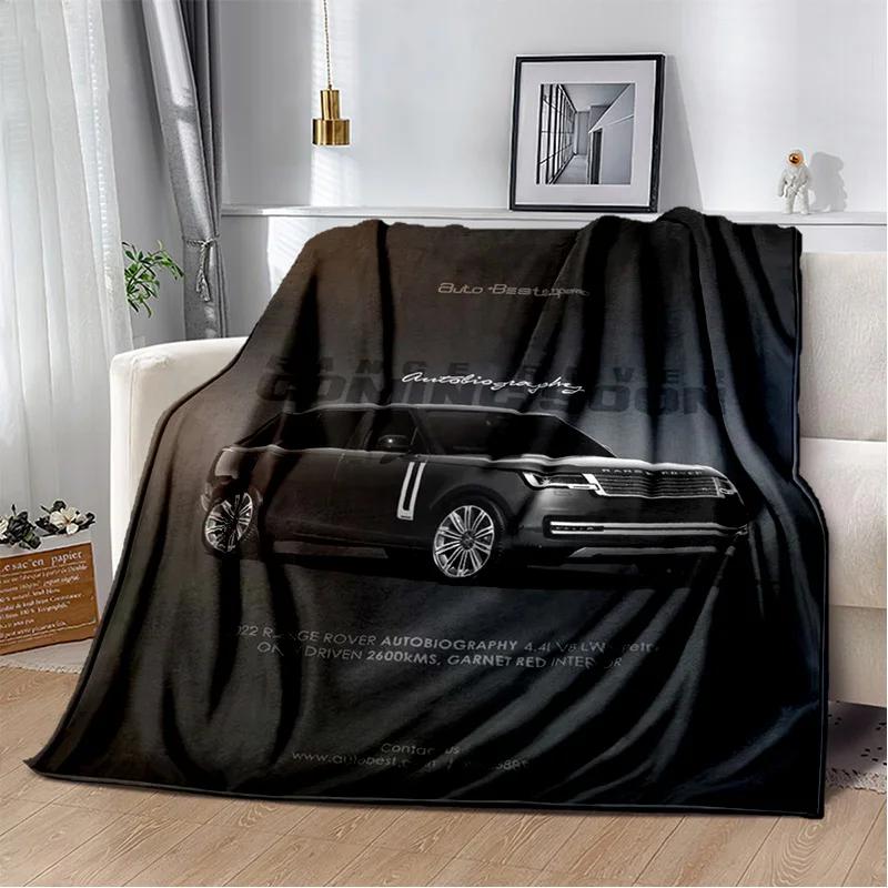 Luxurious HD Fashion Trend Sports Car L-LAND ROVER Logo Blanket - Perfect for Children as Gift Sofa Bed Office Hotel Decor
