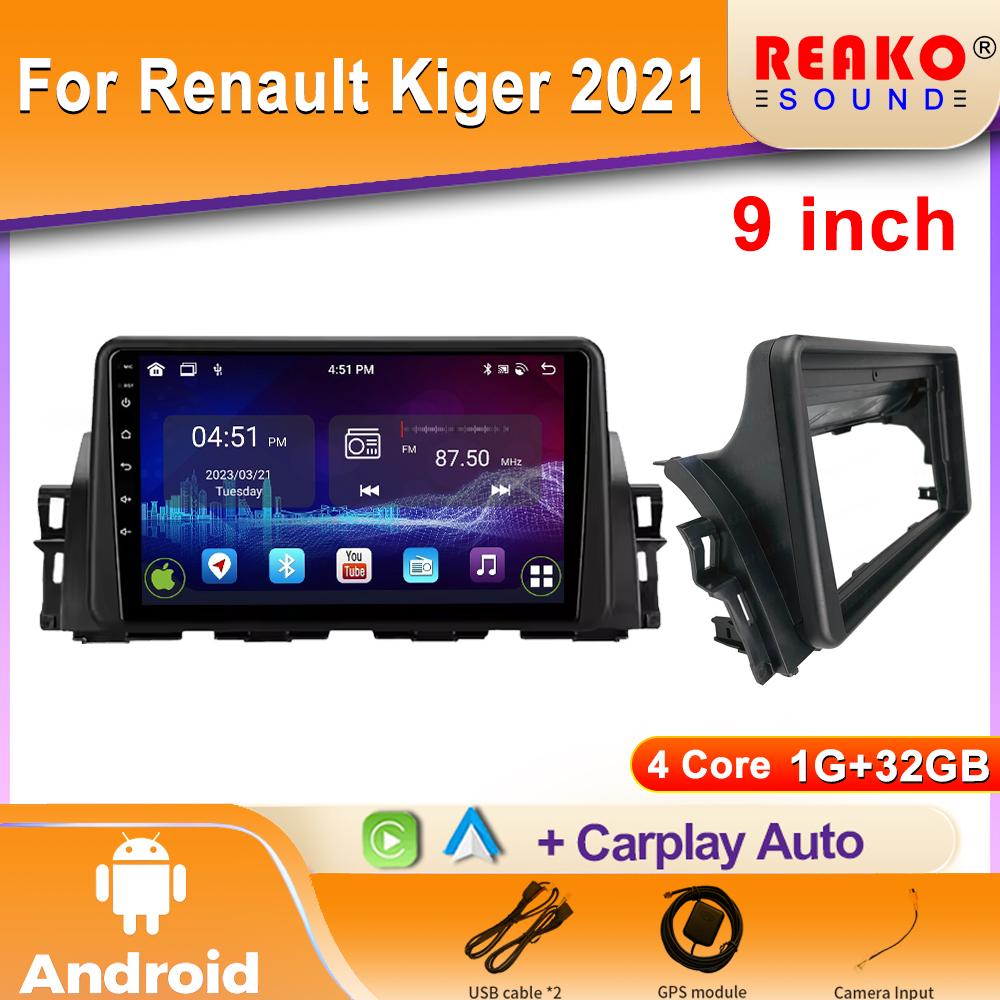 

Android для Renault Kiger 2021 автомобильный радиоприемник мультимедиа видеоплеер навигация GPS авто головное устройство 4G WIFI DSP 2din 2 Din DVD 4 core 1GB+32GB carplay