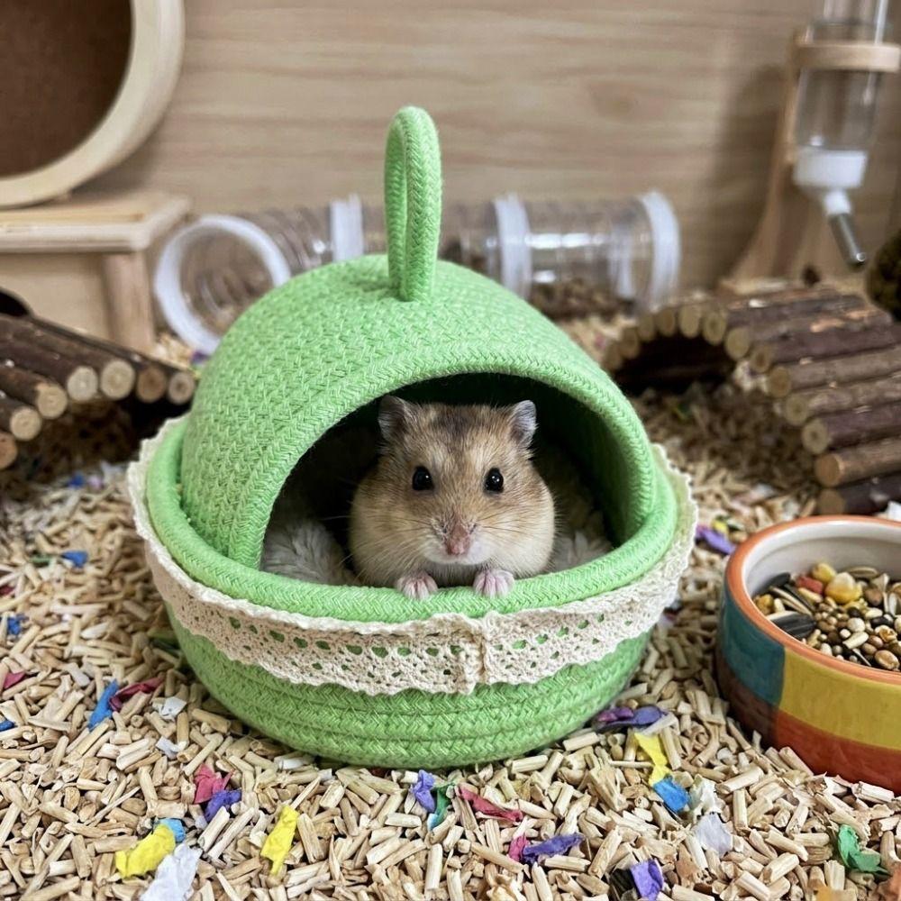 Lace Trim Small Pet Resting Cave Breathable Hamster Cage Resting Place Hamster Tunnel Nest Pet