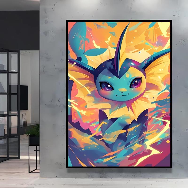 Canvas Art Wall Painting Posters Pokemon Images Pikachu Decor Painting Home Decoration Living Room Decor Paintings Kids Gift