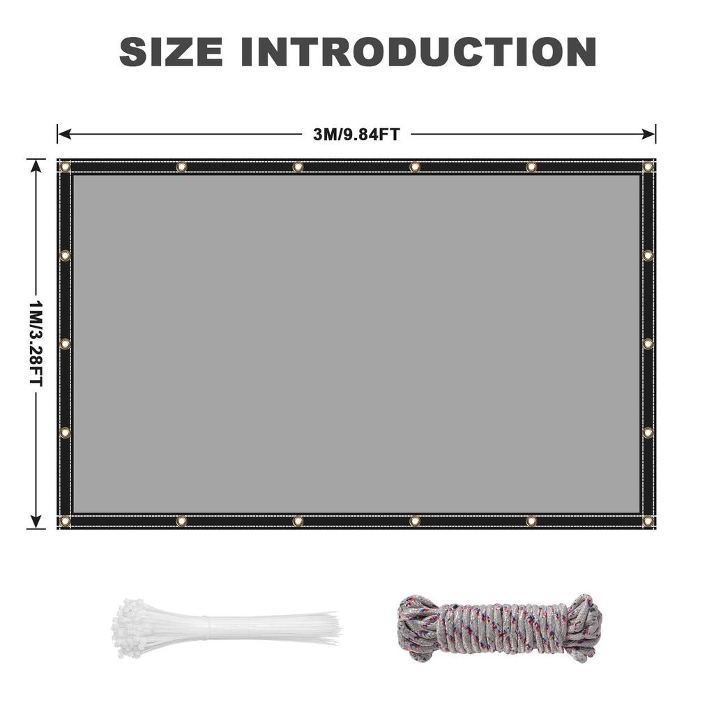 Heavy Duty PVC Vinyl Tarp Waterproof Transparent Tarpaulin with Reinforced Grommets for Greenhouse, Patio Cover, Roof