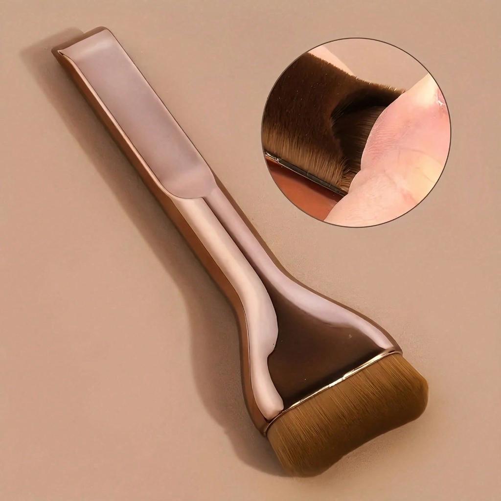 1 conjunto de pincéis de maquiagem macios, de dupla finalidade para base e aplicação de máscara facial, ferramenta de maquiagem portátil para BB Cream e base líquida