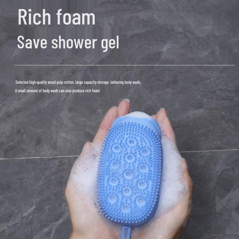 Dual-Sided Silicone Bubble Bath Brush & Back Scrubber
