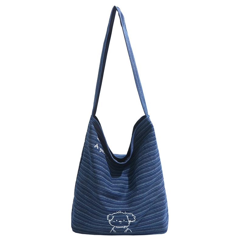 

Casual Denim Lightweight Tote Bag Versatile Commuting Large-capacity Crossbody Bag small джинсовый синий