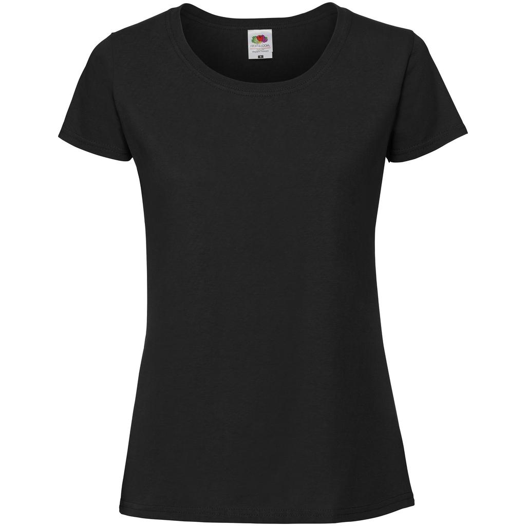 FRUIT OF THE LOOM Ringgesponnenes Premium-T-Shirt mit Passform für Damen/Damen