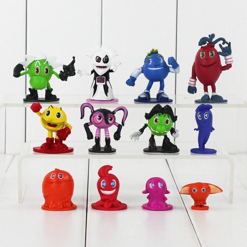 12 Pcs Pac-man And The Ghostly Adventures Action Figures Set Featuring Vibrant Colors