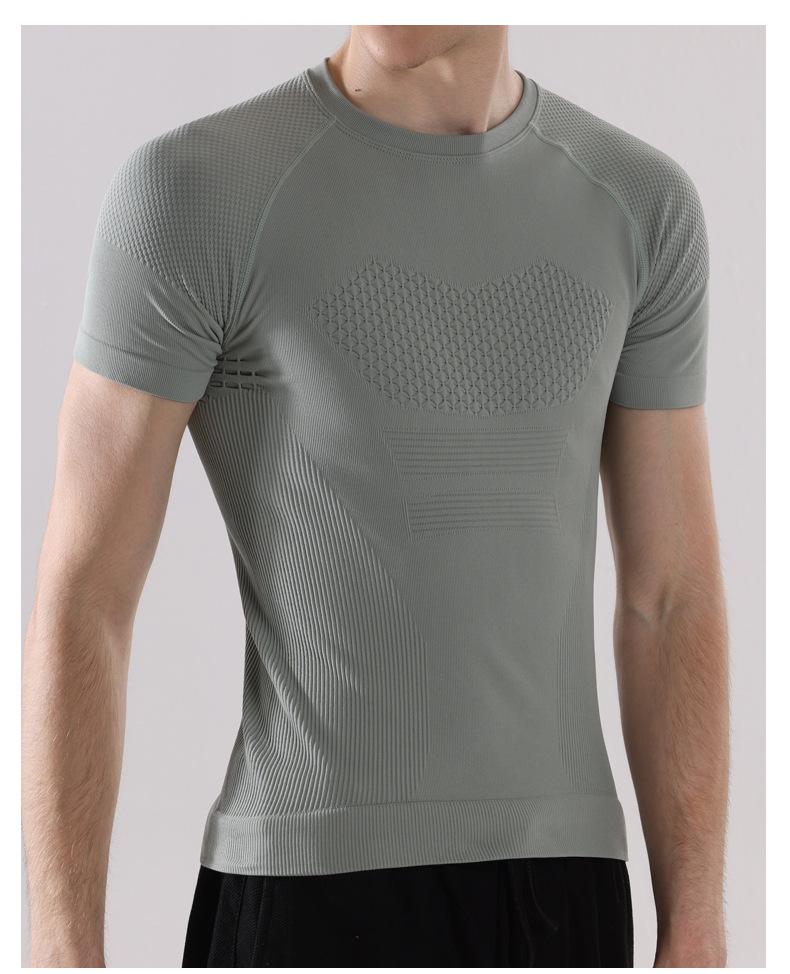 Men's Quick-Drying Seamless Compression T-Shirt - Ideal for Yoga, Cycling & Fitness