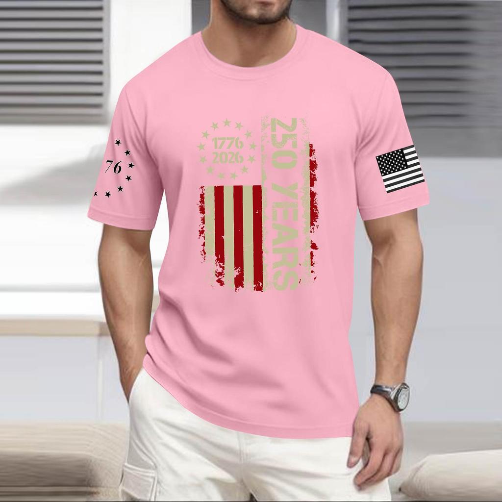 Men's Casual Round Neck Lightweight Short-Sleeve Top