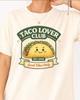 Taco Lover Club Shirt and Kids Tshirt Cute Taco Tee Food Lover Gift Funny Aesthetic Comfort Colors Boxy Tee Tank Top