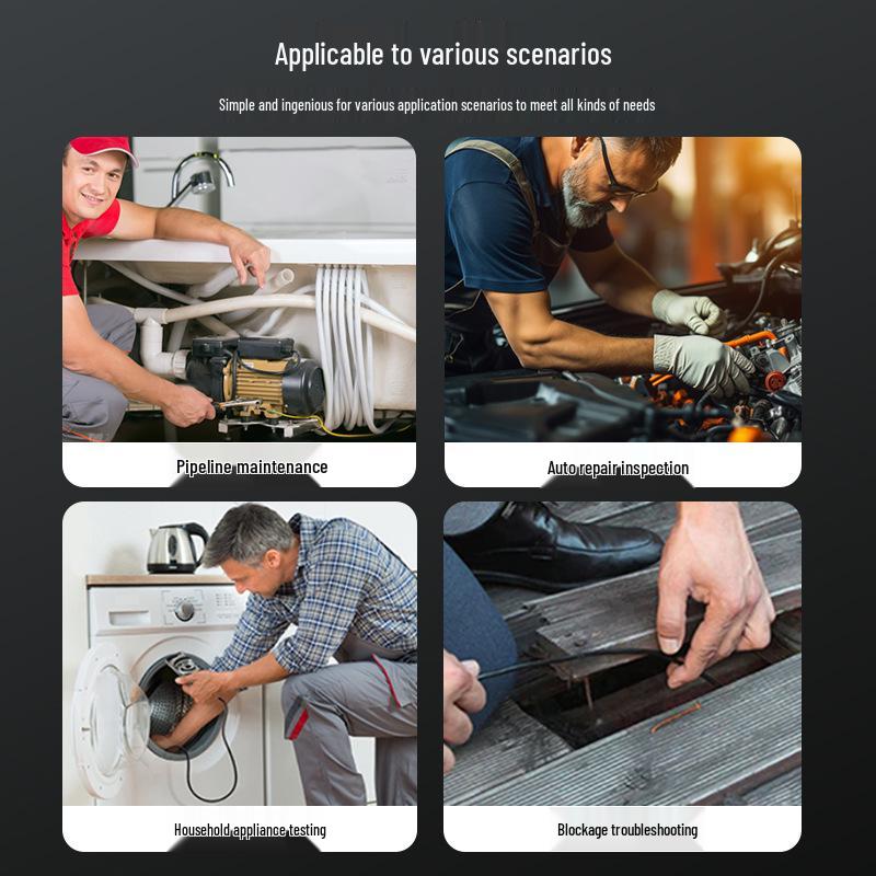HD Waterproof Borescope P73: 4.3" Screen, 8mm Lens for Pipe and Automotive Inspection