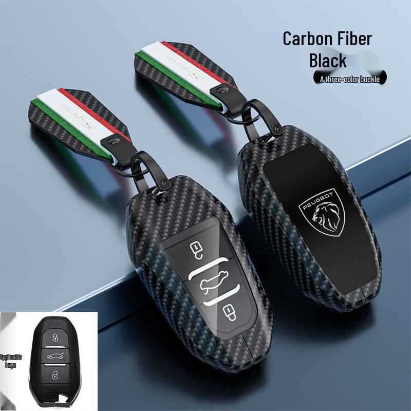 Peugeot Key Case for Models: 5008, 4008, 3008, 2008, 408, 508L, E2008, 308S - Car Key Shell with Logo Buckle